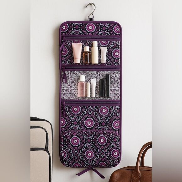 Vera Bradley Large Hanging Travel Organizer in Purple Medallion Print NWOT - Picture 14 of 14